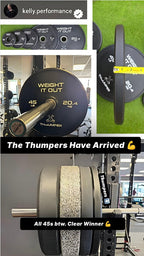 'Thumper' Thin Bumper Weight Plate Sets. (Thinnest Bumper Plates Ever!)