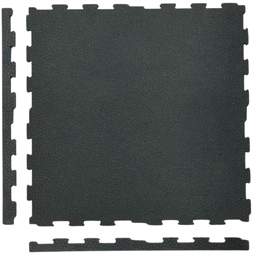 20” x 20” Pebble Black Rubber gym mat - 3/4” Thick