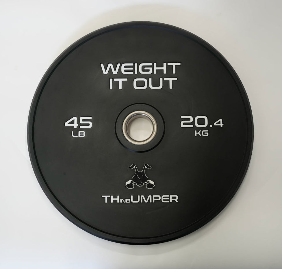 'Thumper' Thin Bumper Weight Plate Pairs. (Thinnest Bumper Plates Ever!)