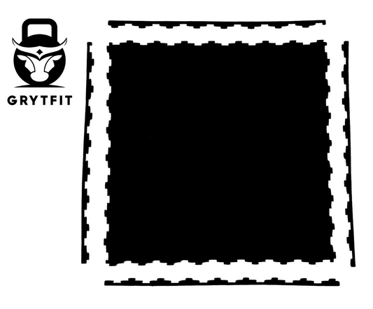 GrytFit Interlocking 4ft x 4ft Rubber Mat 1/2" Thick