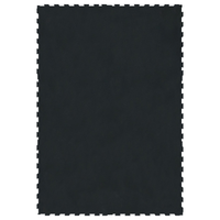 Interlocking 6' × 4' Rubber Gym Mat 3/4" Thick