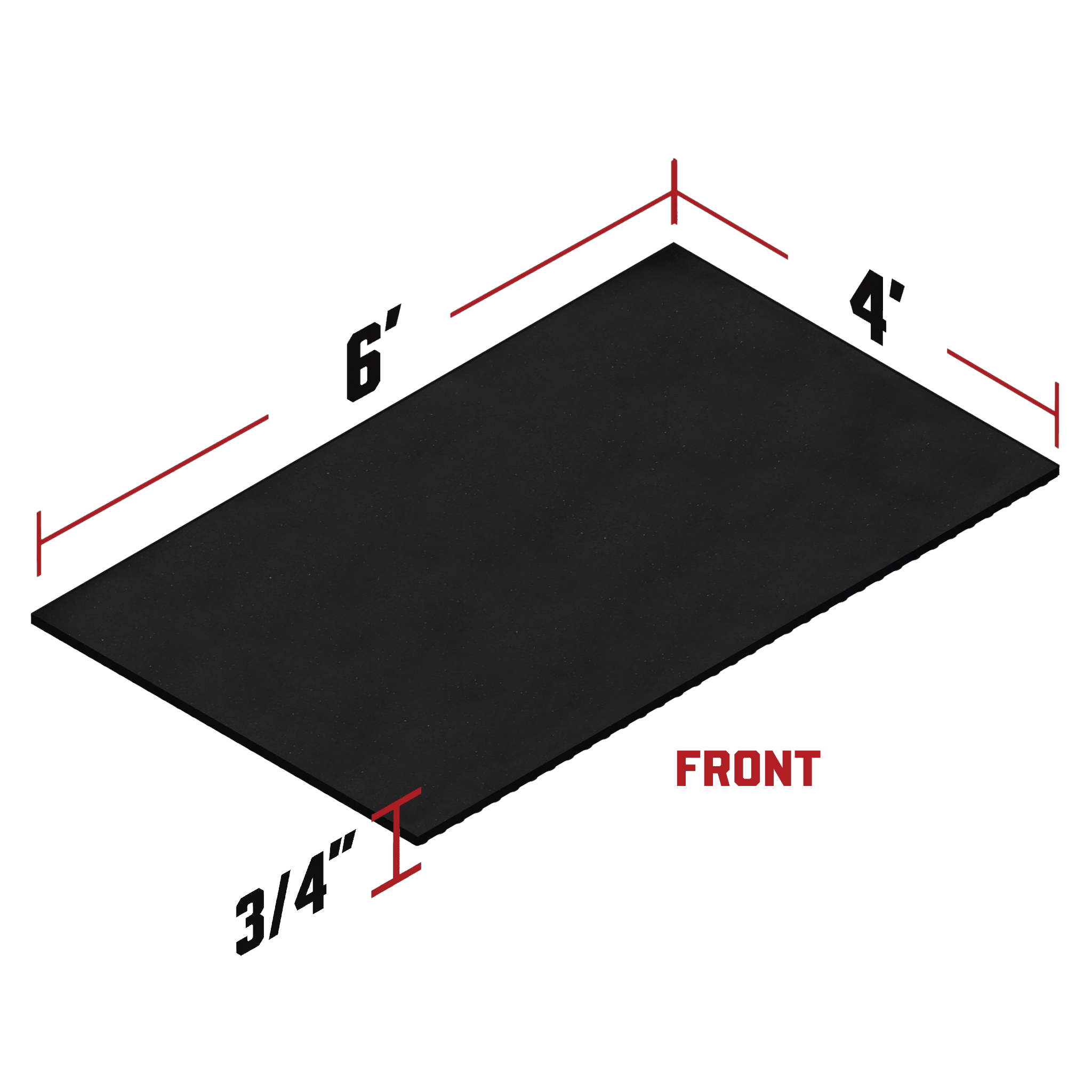 6' x 4' Rubber Stall Mat