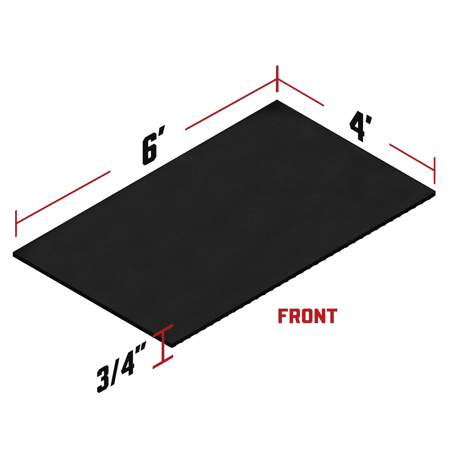 6' x 4' Rubber Stall Mat