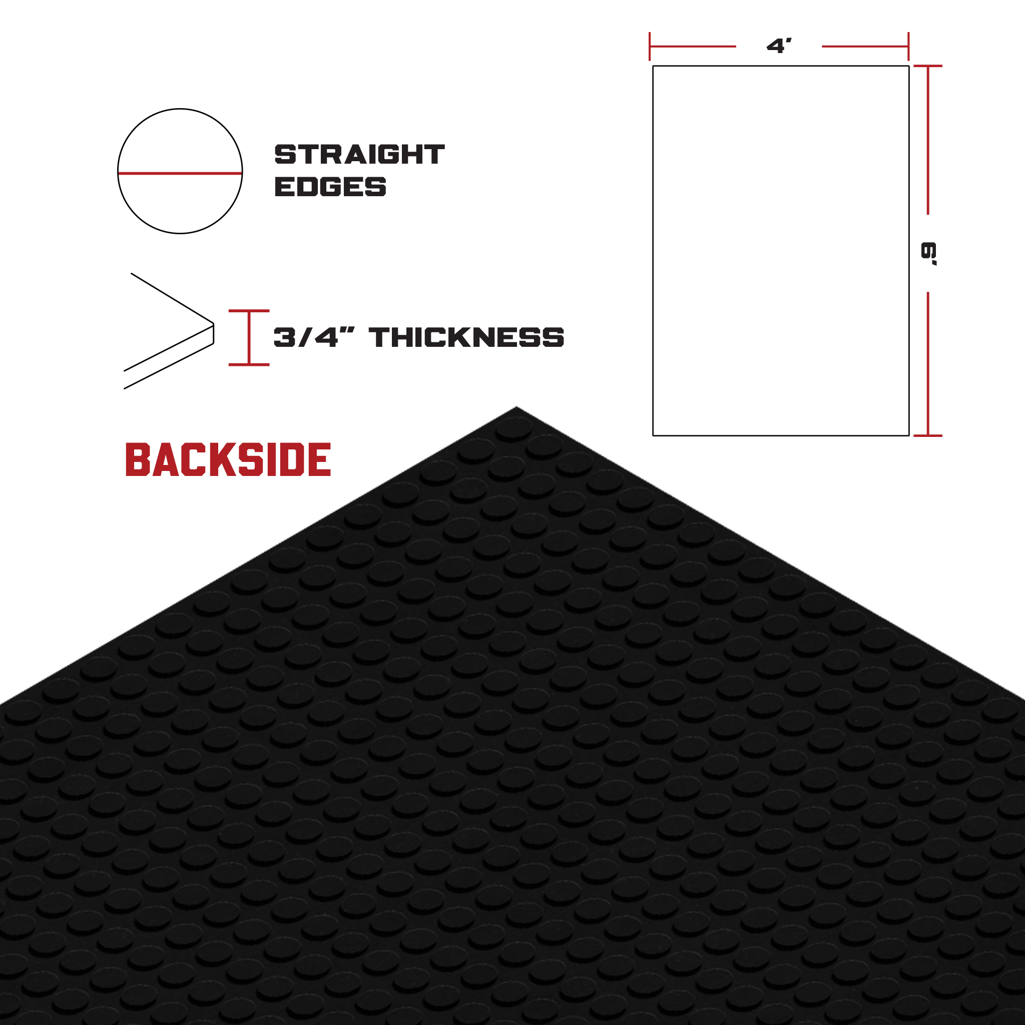 6' x 4' Rubber Stall Mat