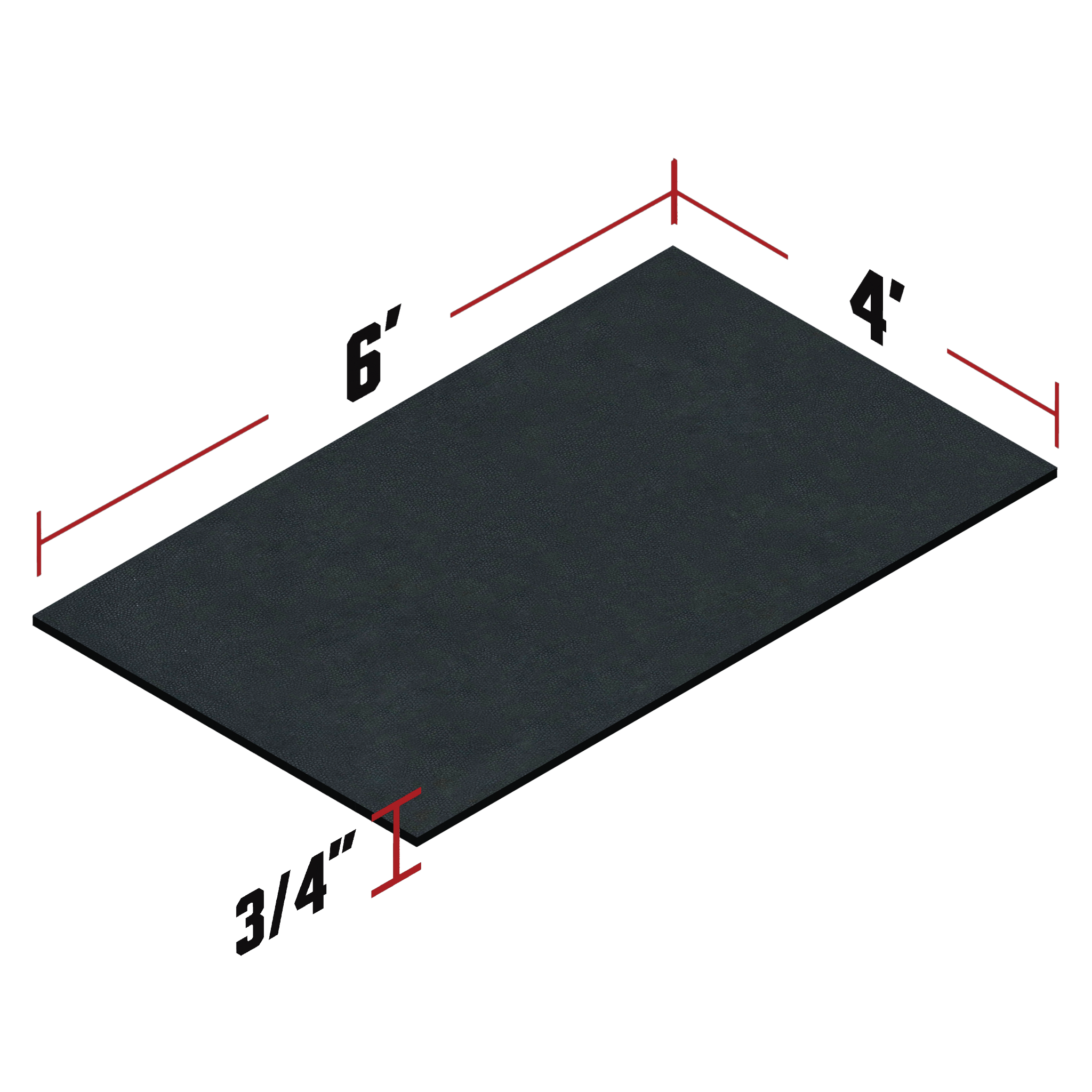 6' x 4' Rubber Stall Mat