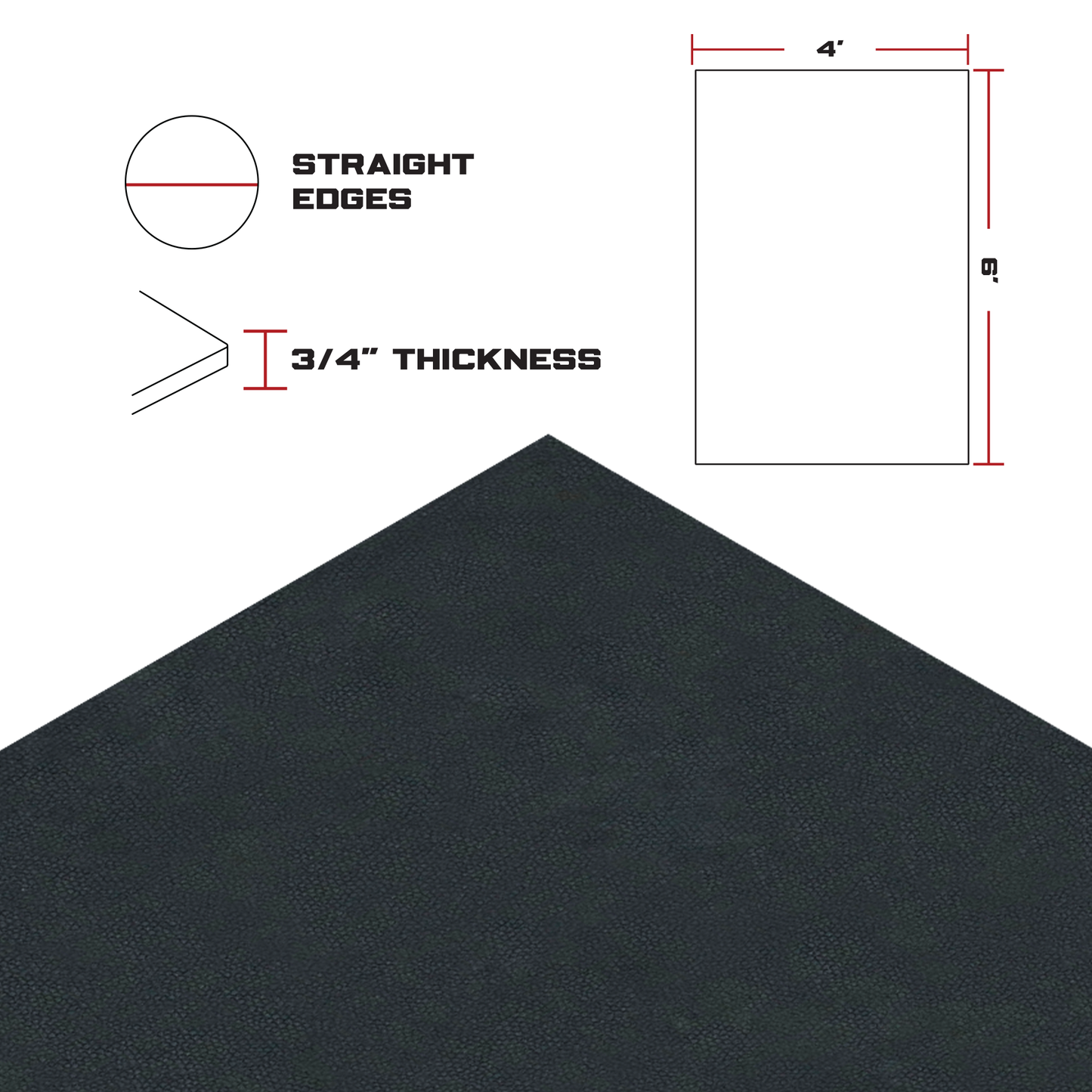 6' x 4' Rubber Stall Mat