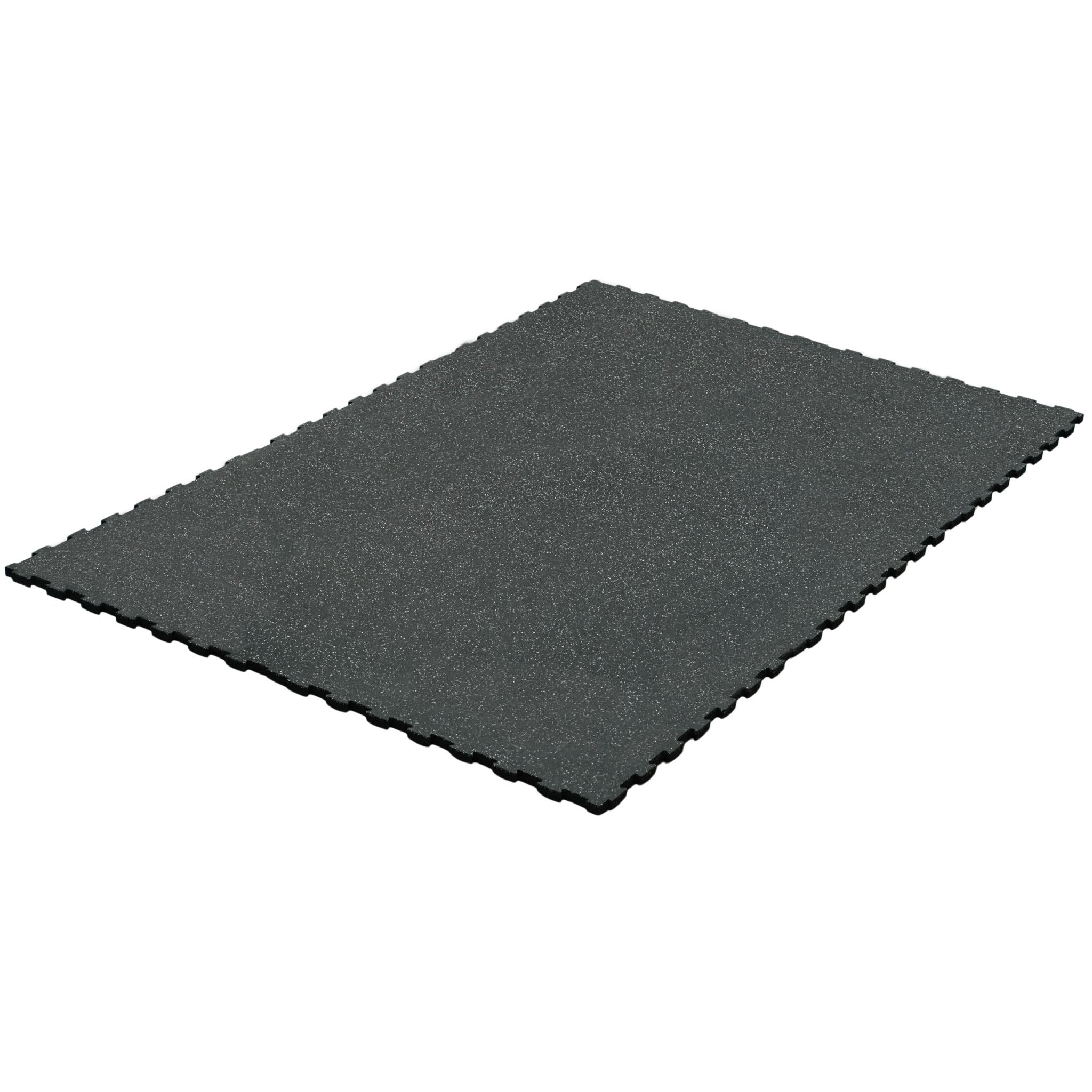 Interlocking 6' × 4' Rubber Gym Mat 3/4" Thick