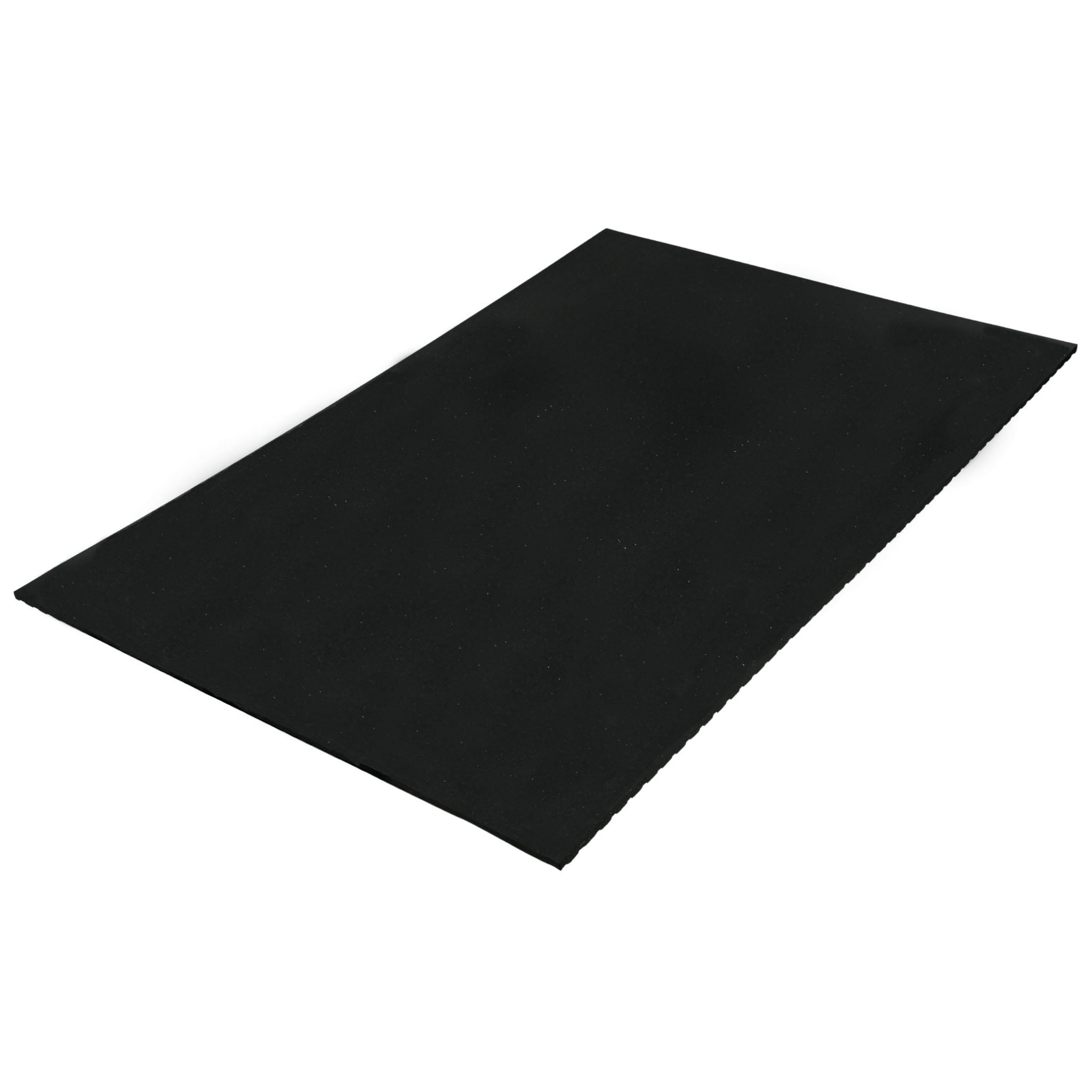6'x4' Smooth Black Button Bottom Gym Mat