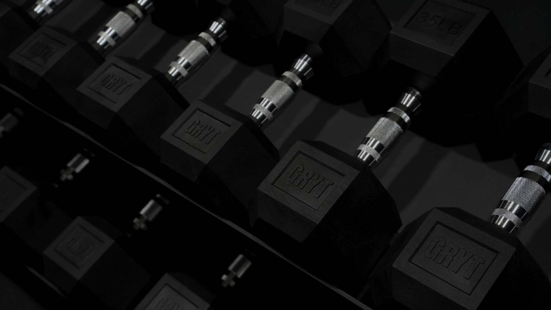 GrytFit Rubber Hex Dumbbells