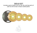 Cast Iron Machined 45lb And Calibrated Solid Steel Weight Plate Sets