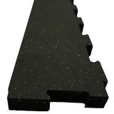 Edge Pieces for Interlocking 6' × 4' Rubber Gym Mat (3/4" Thick) - GREY FLECK