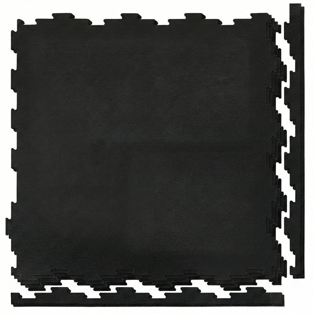 4 pack – Interlocking Rubber Gym Tiles — 22.5" × 22.5" | 1/2" Thick