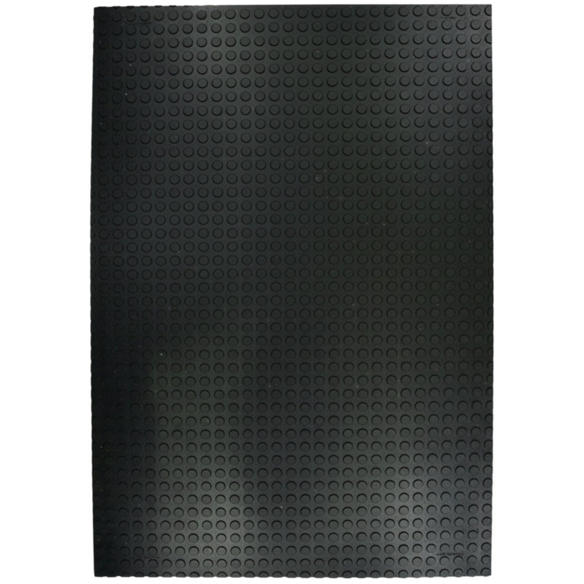 6'x4' Smooth Black Button Bottom Gym Mat