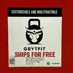 4 pack – Interlocking Rubber Gym Tiles — 22.5" × 22.5" | 1/2" Thick