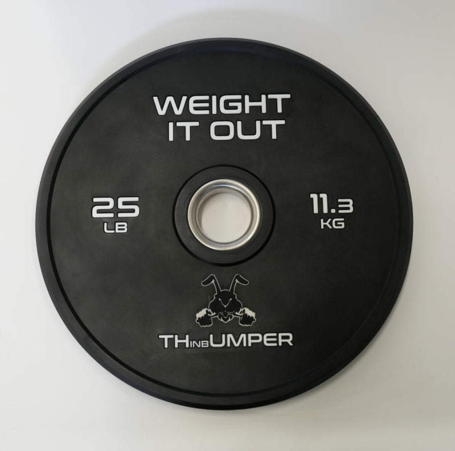'Thumper' Thin Bumper Weight Plate Pairs. (Thinnest Bumper Plates Ever!)