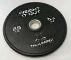'Thumper' Thin Bumper Weight Plate Pairs. (Thinnest Bumper Plates Ever!)
