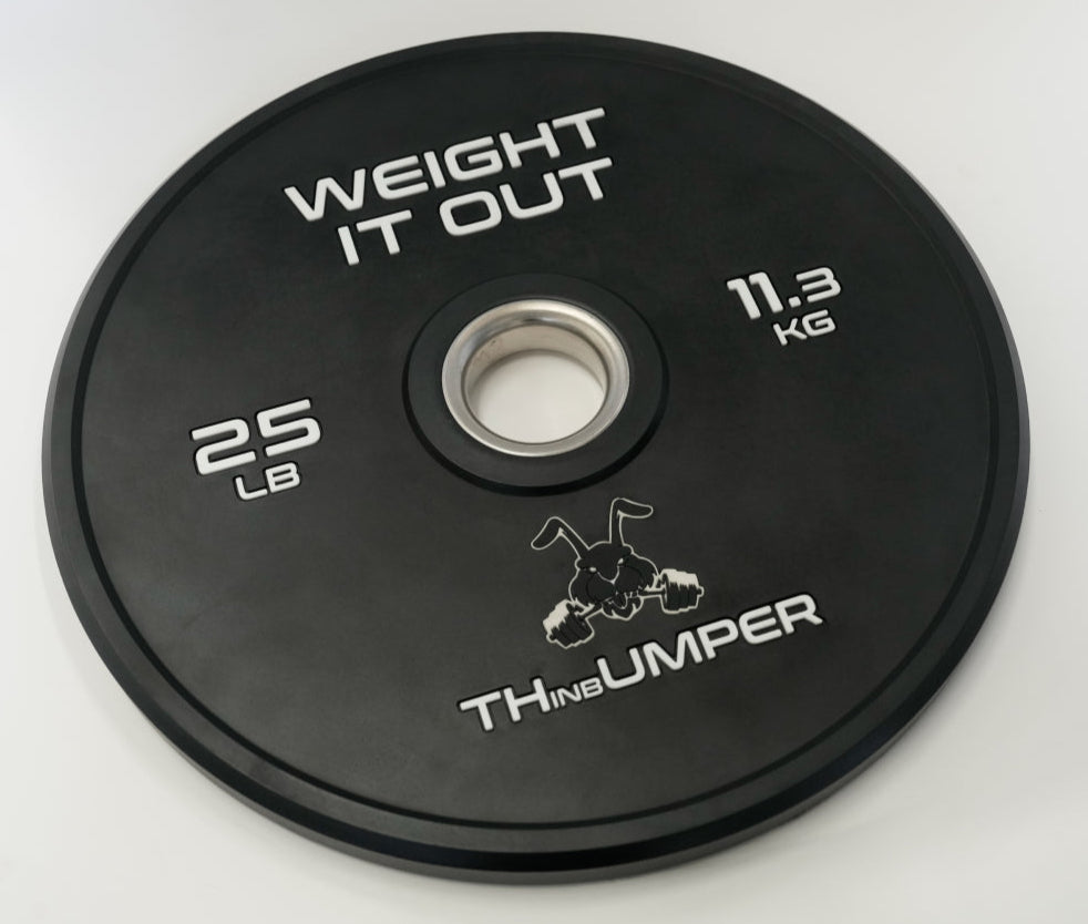 'Thumper' Thin Bumper Weight Plate Pairs. (Thinnest Bumper Plates Ever!)