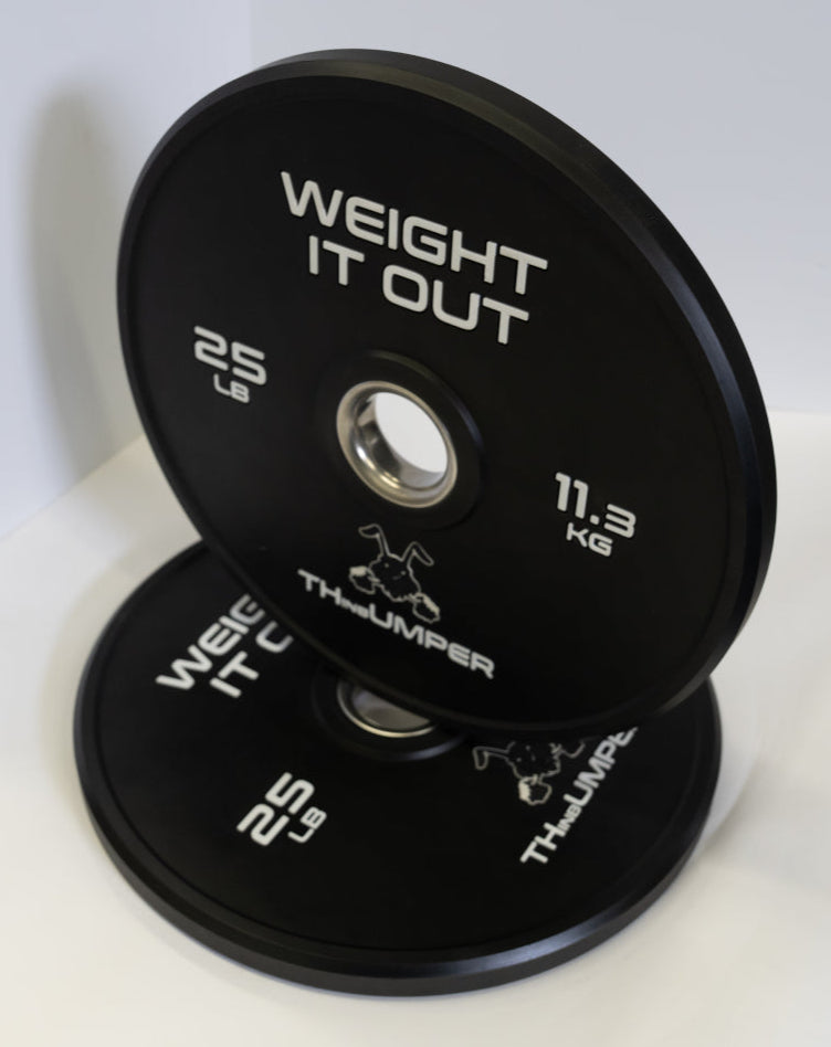 'Thumper' Thin Bumper Weight Plate Pairs. (Thinnest Bumper Plates Ever!)