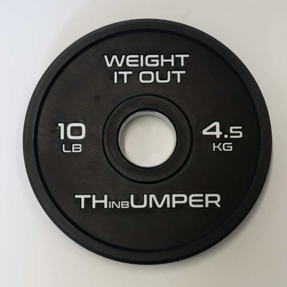 'Thumper' Thin Bumper Weight Plate Sets. (Thinnest Bumper Plates Ever!)