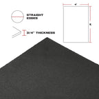 Eco 6' x 4' Rubber Gym Mat - 3/4" Thick