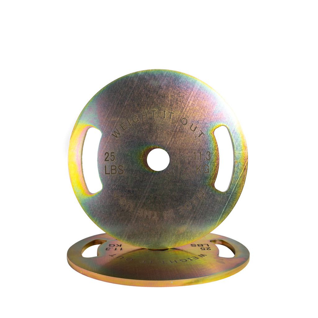 Cast Iron Machined 45lb And Calibrated Solid Steel Weight Plate Sets